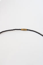 Porcupine Quill & Black Seed Beaded Necklace