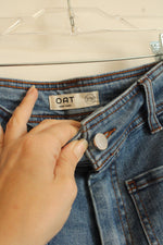 Oat New York Front Flat Pocket Flare Medium Wash Jeans | 2