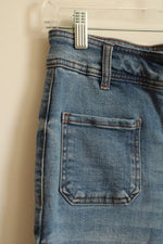Oat New York Front Flat Pocket Flare Medium Wash Jeans | 2