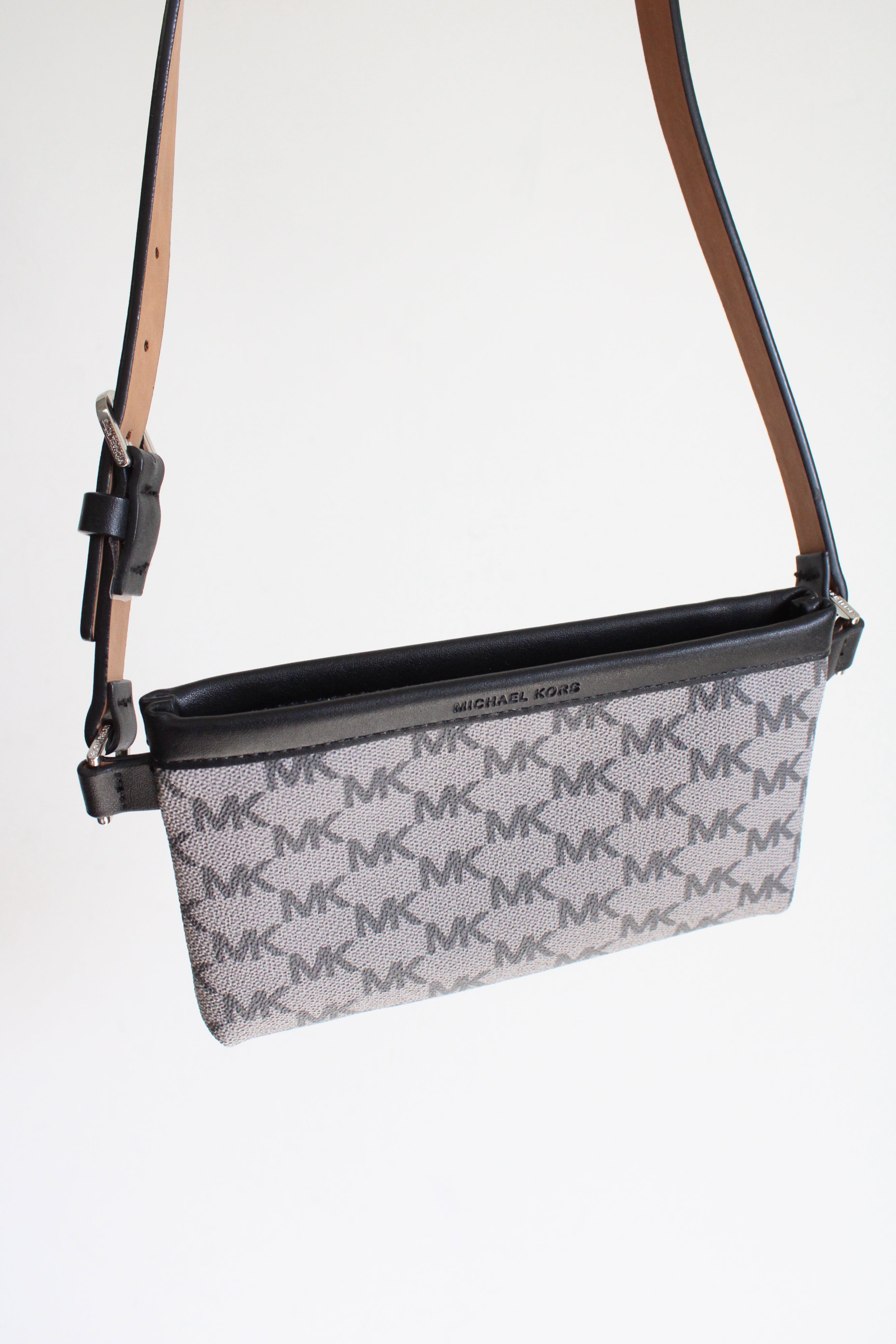 MICHAEL Michael Kors Gray Monogram Belt Bag | XS/S