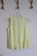 NEW LOFT Yellow Linen Blend Tank Top | XXS Petite