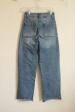 Oat New York Front Flat Pocket Flare Medium Wash Jeans | 2