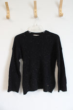 Michael Kors Black Speckled Ribbed Sweater | S