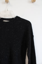 Michael Kors Black Speckled Ribbed Sweater | S