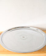 Vintage Kromex Lazy Susan Chrome & Glass Divided Serving Tray