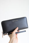 Michael Kors Black Pebble Grain Leather Wallet