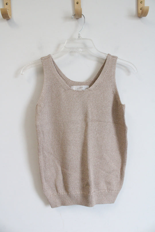 NEW LOFT Tan Knit Tank Top | XXS Petite