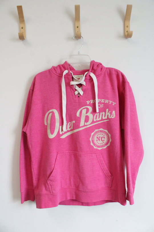 Retro Vision Apparel Pink Outer Banks Hoodie | M
