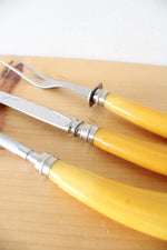 Washington Forge Stainless Steel Yellow Handled Carving Set