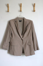 Ann Taylor Beige Pinstriped Blazer | M