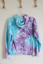 Tipsy Purple Blue Tie-Dyed Kings Dominion Hoodie | M