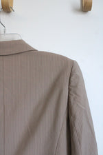 Ann Taylor Beige Pinstriped Blazer | M