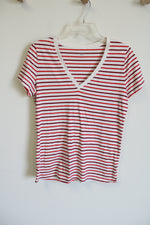Gap Striped V-Neck Tee | M
