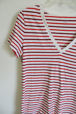 Gap Striped V-Neck Tee | M