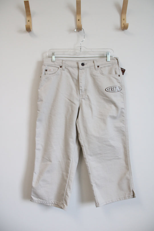 NEW Lee Relaxed Fit Beige Capri Pants | 10