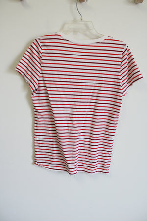 Gap Striped V-Neck Tee | M