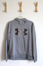 Under Armour Gray Hoodie ColdGear Pullover Loose Fit Sweatshirt | M