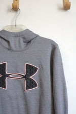 Under Armour Gray Hoodie ColdGear Pullover Loose Fit Sweatshirt | M
