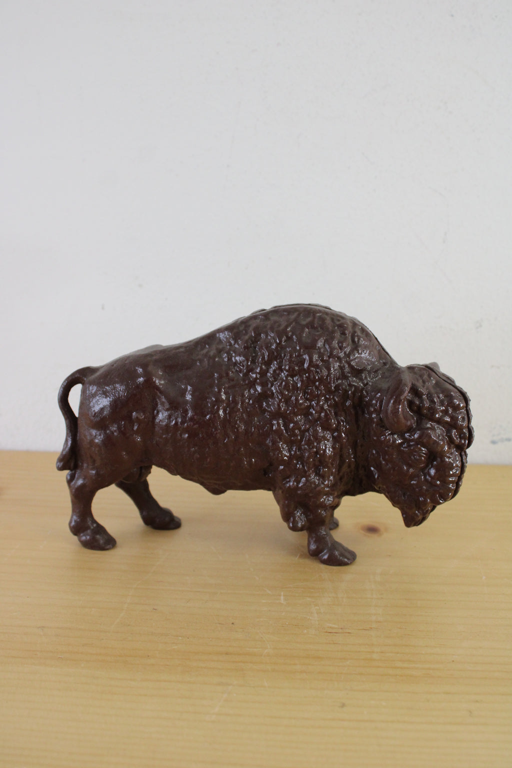 Cast Iron Bison Coin Bank
