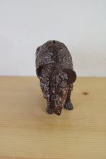 Cast Iron Bison Coin Bank