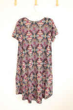 LuLaRoe Multicolor Printed Short Sleeve Dress | L