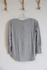 NEW LOFT Soft Gray Long Sleeved Top | XXS Petite