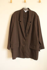 Old Navy Brown Button Front Blazer | 4XL