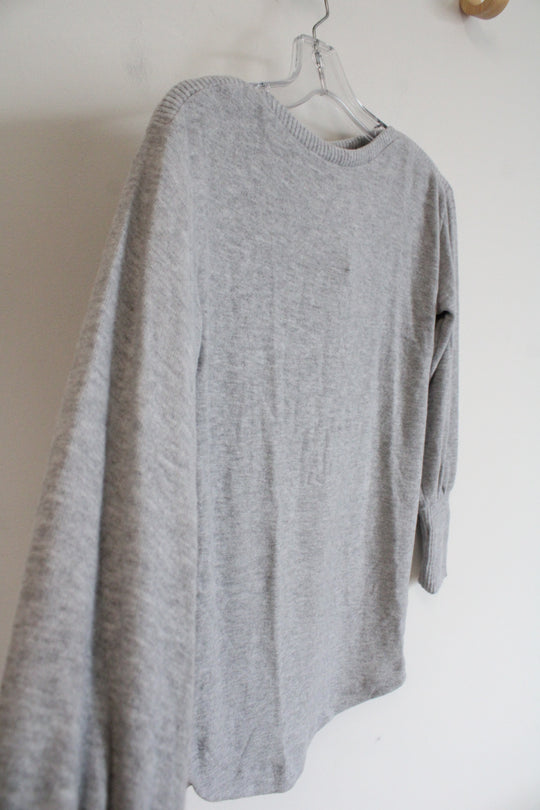 NEW LOFT Soft Gray Long Sleeved Top | XXS Petite