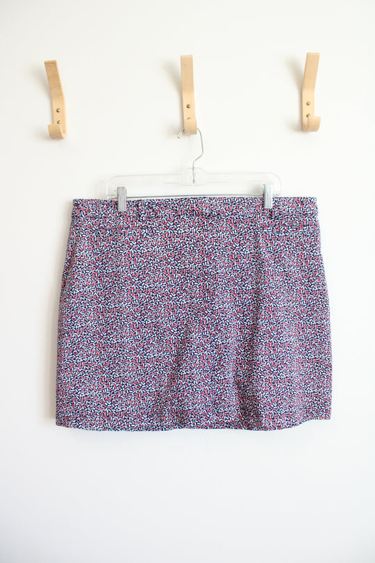 Briggs Red White & Blue Patterned Skort | 18W