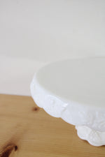 Westmoreland Milk Glass Paneled Grape 11" Cake Stand Salver With Skirt