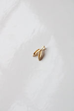14K Yellow Gold Ballet Flat Necklace Pendant