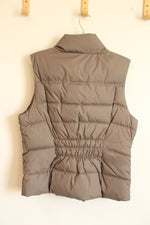 Gap Light Brown Puffer Vest with Pockets | L