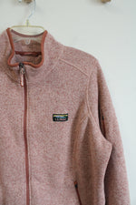 L.L. Bean Dusty Rose Heathered Fleece Lined Full Zip Jacket | 2X Plus