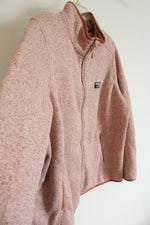 L.L. Bean Dusty Rose Heathered Fleece Lined Full Zip Jacket | 2X Plus
