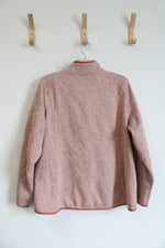 L.L. Bean Dusty Rose Heathered Fleece Lined Full Zip Jacket | 2X Plus