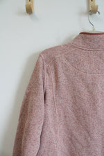 L.L. Bean Dusty Rose Heathered Fleece Lined Full Zip Jacket | 2X Plus