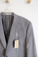 NEW Michael Kors Gray Pinstripe Wool Blend Blazer | 46R