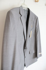 NEW Michael Kors Gray Pinstripe Wool Blend Blazer | 46R