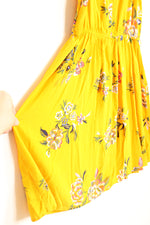 Old Navy Yellow Floral Sleeveless Dress | M