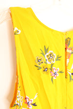 Old Navy Yellow Floral Sleeveless Dress | M