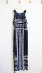 Lane Bryant Navy & White Patterned Maxi Dress | 18/20