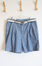 NEW Izod Blue Denim Cotton Shorts | 36