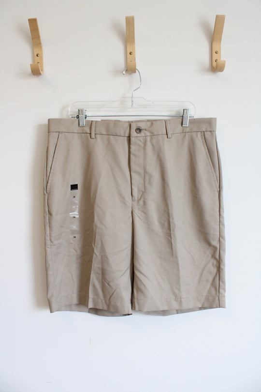 NEW Greg Norman Natural Performance Tan Shorts | 36