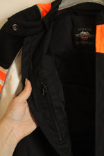 Harley Davidson Neon Orange Black and White Ardmore Switchback Riding Motorcycle Jacket | M