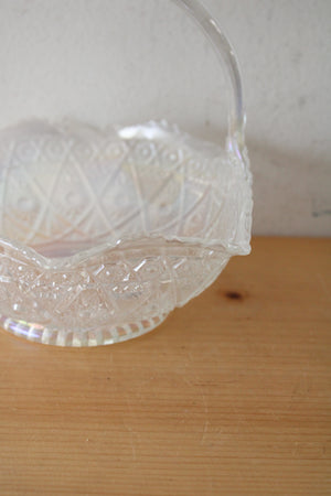 Smith Glass Vintage Carnival Glass Basket