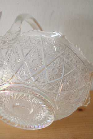 Smith Glass Vintage Carnival Glass Basket