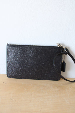 Coach Black Sparkle Wristlet Wallet