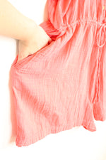 Old Navy Coral Short Sleeve Button up Romper | 3XL