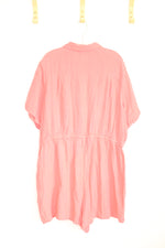 Old Navy Coral Short Sleeve Button up Romper | 3XL