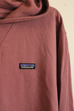 Patagonia Dusty Pink Organic Cotton Hooded Sweatshirt | XL